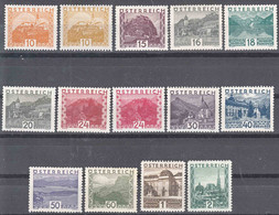 Austria 1929 Big Landscapes Mi#498-511 Mint Hinged - Unused Stamps