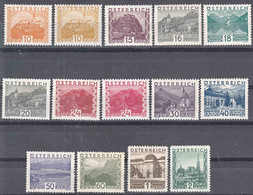 Austria 1929 Big Landscapes Mi#498-511 Mint Hinged - Ungebraucht