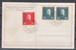 Austria Occupation Of Montenegro WWI 1917 Nice Franked Postcard - Cartas & Documentos