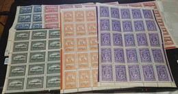 Yugoslavia Kingdom Rowing Championship 1932 Mi#243-248 Complete Sheets Of 25 With Margines, Fresh Very Fine Never Hinged - Nuovi