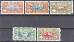 Iceland Island Ijsland 1930 Mi#142-146 Mint Never Hinged - Unused Stamps