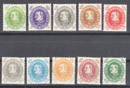 Denmark 1930 Jubilee Mi#185-194 Mint Hinged - Unused Stamps