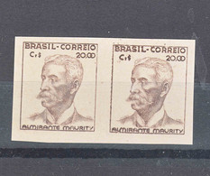 Brazil Type Of 1941-1951, Plate Proof Pair On Unwatermarked Paper, Mint Never Hinged, Certificate - Nuevos