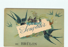 72 - BRULON - Souvenir - Hirondelle - Brulon