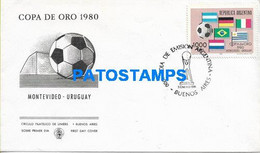 149733 ARGENTINA BUENOS AIRES COVER CANCEL YEAR 1981 COPA DE ORO SOCCER FUTBOL URUGUAY NO POSTAL POSTCARD - Cartas & Documentos