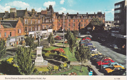 AYR -BURNS STATUE AND STATION HOTEL - Ayrshire