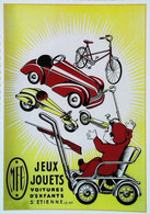 ► Carte Postale Publicité - Voiture à Pédales M.F.A. Saint Etienne (Loire) Jouet Automobile Pedal Car Toy - Reproduction - Werbemodelle - Alle Marken