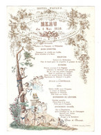 Carte Menu à L'Honneur Des Fiancés Mr. Loopuyt & Mlle Tuckermann 1858  Hôtel Paulez Litho Du Roi  20x14cm - Cartes Porcelaine