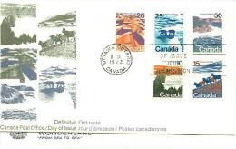 1972 Mid-value Landscape Definitives Sc 594-8 Combination Official FDC - 1971-1980