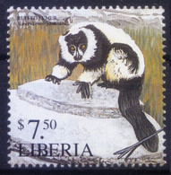 Liberia 2001 MNH, Ruffed Lemur, Wild Animals - Sonstige