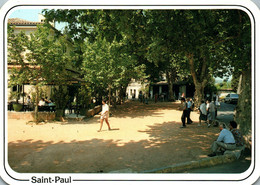 Pétanque: St Saint Paul De Vence - Place Général De Gaulle - Le Jeu De Boules - Carte La Cigogne Non Circulée - Boule/Pétanque