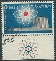 1960 ISRAELE USATO REATTORE ATOMICO CON APPENDICE - RD40-3 - Gebraucht (mit Tabs)