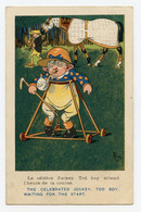 Mich. Sport. Cheval.caricature Du Célèbre Jockey Tod Boy Attendant L'heure De La Course. Pipe. Biberon. - Mich