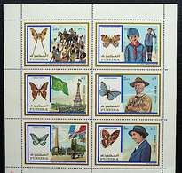 FUJEIRA Papillons, Papillon, BUTTERFLIES - MARIPOSAS - FARFALLE- SCHMETTERLINGE Scoutisme ** Neuf Sans Charniere MNH - Schmetterlinge