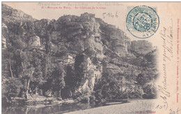 Carte De Gorges Du Tarn Chateau De La Caze Blanc Millau Aveyron 1905 TAD Bleu - 1900-29 Blanc