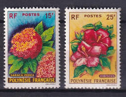 POLYNESIE - 1962 - YVERT N°15/16 * MLH FLEURS - COTE = 45 EUR. - - Nuevos