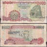 GHANA - 2000 Cedis 2002 P# 33g Africa Banknote - Edelweiss Coins - Ghana