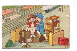 ILLUSTRATEUR D'ENFANTS  BORISS MARGRET:  LE CONSOLATEUR -Enfants à La Gare - (0320) - - Boriss, Margret