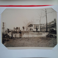 PHOTO PARIS CHANTIER QUAI DE SEINE DEMOLITION DU BAR LES TONNELLES 1937 PHOTOGRAPHE EDM.JOAILLIER - Plaatsen