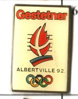 CC28 Pin's Albertville Jeux Olympiques Gestetner Imprimante Non Signé C Cojo 1991 Achat Immédiat - Olympic Games