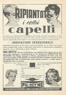 # PIL-OZYNE LOZIONE CAPELLI, ITALY 1950s Advert Pubblicità Publicitè Reklame Hair Cheveux Haar Beautè - Unclassified