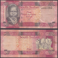 SOUTH SUD AN - 5 Pounds ND (2011) KM# 6 Africa Banknote - Edelweiss Coins - Soudan Du Sud