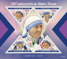 2020-08- SAO TOMA-  MOTHER TERESA            4V      MNH** - Mère Teresa