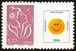 France Personnalisé N° 3802 Bb ** Marianne De Lamouche - Légende Phil@poste 0.82€ Pv. Autoadhésif -  Logo Privé - Ungebraucht