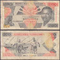 TANZANIA - 200 Shillings ND (1993) P# 25b Africa Banknote - Edelweiss Coins - Tansania