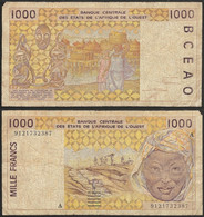 WEST AFRICAN STATES - 1000 Francs 1990 Series A P# 107Aj - Edelweiss Coins - Westafrikanischer Staaten