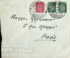 1948 Portugal Carta Enviada De Lisboa Para Paris - Postal Logo & Postmarks