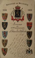 Belgique // Souvenir Du 75 Eme Anniversaire 1830 - 1905 // Embossed - Relief - Prage Wappen Kaart 19?? - Autres & Non Classés