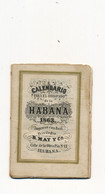 Calendrier Poche 1863 Obispado Habana Cuba . Pocket Calendar . Eclipse. Astronomie . Complet - Altri
