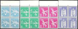 Schweiz Rollen Suisse Rouleaux Swiss Coils 1960: Zu 355R/363R Mi 696R/704R Block ** Postfrisch MNH (Zumstein CHF 50.00) - Rouleaux