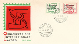 Italia 1969 FDC SILIGATO 50th ILO International Labour Organization OIL Organizzazione Internazionale Del Lavoro - IAO