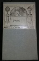 Ancienne Carte Entoilée De TOURS  Et Sa Région - Edition FOREST Révisée En 1904 Et 1906 - Carte Topografiche