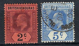 HONDURAS BRITANNIQUE 1902-08: Lot De Neuf* Et Obl. - Honduras Británica (...-1970)