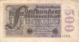 500 Mio Mark Reichsbanknote VF/F (III) - 500 Miljoen Mark