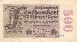 500 Mio Mark Reichsbanknote VF/F (III) - 500 Mio. Mark
