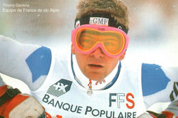 Thierry Gentina - Equipe De France De Ski Alpin (Descente) - Publicité Banque Populaire 1992 - Kampfsport