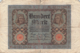 100 Mark 1920 Reichsbanknote VG/G (IV) - 100 Mark