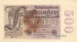500 Mio Mark Deutsche Reichsbanknote VG/G (IV) - 500 Mio. Mark