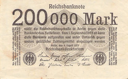 200 000 Mark 1923 Deutsche Reichsbanknote AU/EF (II) - 100000 Mark