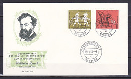 Germany FRG, 1958, Wilhelm Busch, Set, Unaddressed 'SAARBRÜCKEN 2' - FDC: Enveloppes