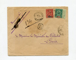 !!! NOUVELLE CALEDONIE, LETTRE RECOMMANDEE DE NOUMEA POUR PARIS DE 1900 - Covers & Documents