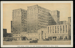 MN Minnesota St Paul New Hotel Lowry 4th-Wabasha St VINTAGE Postcard 1939 - Milwaukee