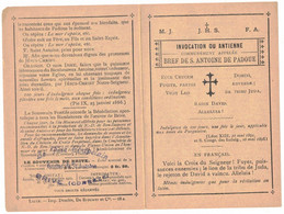 IMAGE PIEUSE RELIGIEUSE DOUBLE Desclée De Brouwer Lille : " Bref De Saint Antoine De Padoue " BRIVE Le Père Chapelain - Imágenes Religiosas
