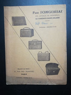 Manufacture Paul Fongeallaz  La Varenne -Saint -Hilaire  ( Seine) .catalogue Des Ventes- Début 1950 .Maroquinerie ,cuir - Publicités