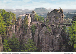 2738 - Deutschland - Sachsen , Basteibrücke Vom Ferdinantstein , Lilienstein , Elbsandsteingebirge - Gelaufen 2006 - Bastei (sächs. Schweiz)