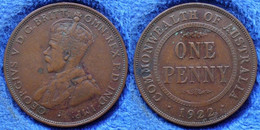 AUSTRALIA - 1 Penny 1922 KM# 23 George V (1910-1936) Bronze - Edelweiss Coins - Autres & Non Classés